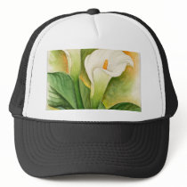 Two Cala Lilies Watercolor Art - Multi hats by JUDERM Two Cala Lilies Watercolor Art - Multi hats