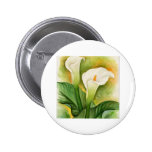 Two Cala Lilies Watercolor Art - Multi Pin