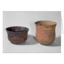 Two campaniform vases greeting card