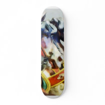 Two Carousel Horses Closeup Skateboards