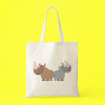 Two Cartoon Rhinos Bag