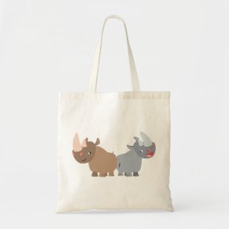 Two Cartoon Rhinos Bag bag