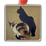 Two Cats, 1894 Christmas Ornaments