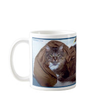 Two cats - domestic american tabby cats mugs by miriamkilmer Two cats - domestic american tabby cats mugs