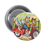 Two Cats On a Motorcycle buttons