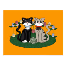 Two Cats Post Card