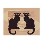 Two Cats Print Japanes Style Neko postcards
