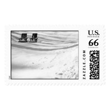 Two Chairs Buried In Snow – Large stamp