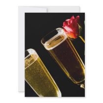 two champagne flute announcements