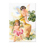 Two Charming Butterfly Children Gallery Wrap Canvas