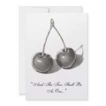TWO CHERRIES: PENCIL: WEDDING INVITATION by joyart TWO CHERRIES: PENCIL: WEDDING INVITATION