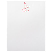 Two Cherries. Red & White. Personalized Letterhead