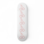 Two Cherries. Red & White. Skate Deck