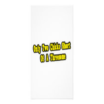 Two Chicks Short of a Threesome rack cards by Funny_MoFo_Shirts Two Chicks Short of a Threesome rack cards