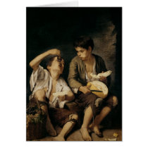 Two Children Eating a Melon and Grapes, 1645-46 Greeting Cards