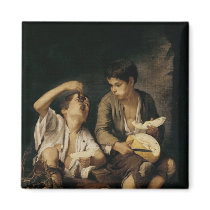Two Children Eating a Melon and Grapes, 1645-46 Refrigerator Magnets
