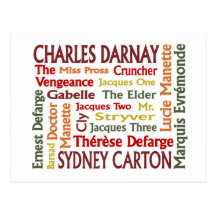 Two Cities Characters Postcards