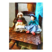 Two Colonial Rag Dolls Personalized Announcements