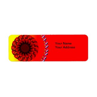 Two Color Flower Label