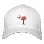Two Color Palmetto Embroidered Hat