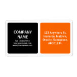 Two Colors - Black and Orange Personalized Shipping Labels