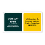 Two Colors - Dk Green and Amber Shipping Label