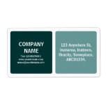 Two Colors - Dk Green and Ocean Green Custom Shipping Labels