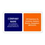 Two Colors - Navy and Orange Custom Shipping Labels