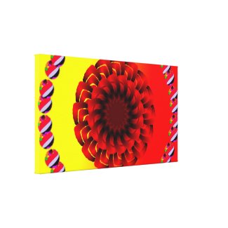 Two Colour Flower Stretched Canvas Print