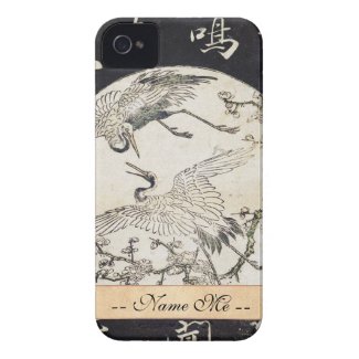 Two cranes and plum branch Katsukawa SHunsho iPhone 4 Covers