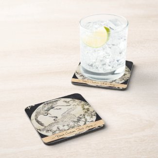 Two cranes and plum branch Katsukawa SHunsho Beverage Coaster