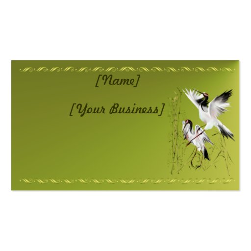 Two Cranes In Bamboo profilecard_business_horiz... Business Card (front side)