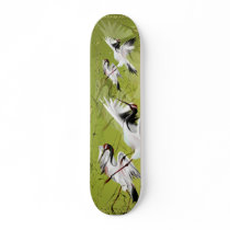 Two Cranes In Bamboo skateboard