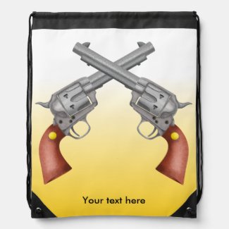 Two Crossed Westen Pistols Backpack