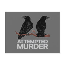 Two Crows = Attempted Murder postcards