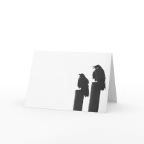 Two crows on posts cards by deegolden Two crows on posts cards