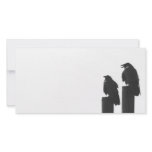 Two crows on posts personalized photo card
