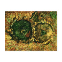 Two Cut Sunflowers, Vincent van Gogh Post Card