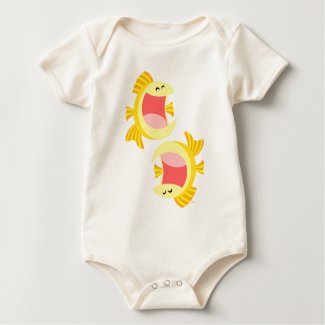 Two Cute Cartoon Fish Baby Apparel shirt