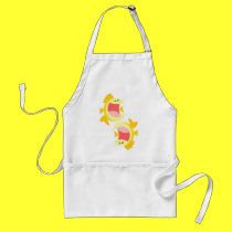 Two Cute Cartoon Fish Cooking Apron by Lioness_Graphics Two Cute Cartoon Fish Cooking Apron