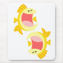 Two Cute Cartoon Fish Mousepad