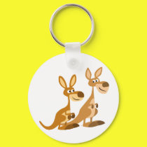 Dois cangurus bonitos Keychain dos desenhos animad by Lioness_Graphics Dois cangurus bonitos Keychain dos desenhos animad