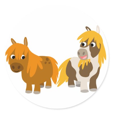 Two Cute Cartoon Ponies sticker by Lioness_Graphics