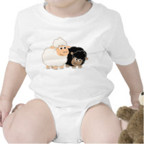 Two Cute Cartoon Sheep Baby Creeper