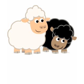 Two Cute Cartoon Sheep Children T-Shirt shirt