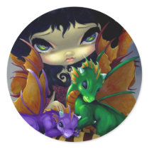 "Two Cute Dragonlings" Sticker