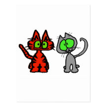 Two Cute Kittys Post Cards