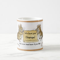 Two Cute Mice with Parchment Scroll mugs