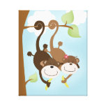 Two Cute Monkeys Canvas Art Print canvas prints