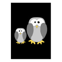 Two Cute Penguins. Cartoon. Business Card Template